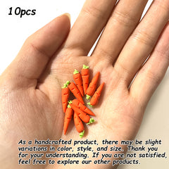 10pcs Clay Veggies & Fruits for 1:12 Dollhouse DIY Scenes