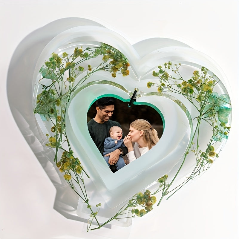 DIY Crystal Epoxy Resin Mold Love Photo Frame Silicone Mold