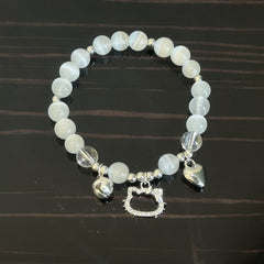 Boho Cat Head Quartz Bracelet Vintage Style Jewelry for Women