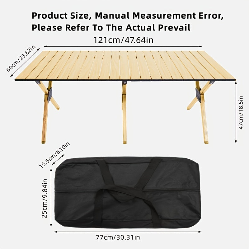 Portable Aluminum Camping Table for 5-7 People
