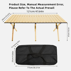 Portable Aluminum Camping Table for 5-7 People