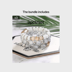 Bohemian Beaded Elephant Wings LOVE Ball Bracelet