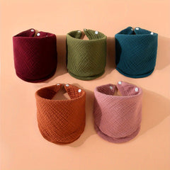 5pcs Baby Gauze Bibs Scarf 100 Cotton Square Towel Handkerchief