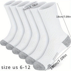Men's Mid Crew Sport Socks: Breathable, Sweat Absorbing, Comfy