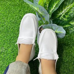 Women's Casual Flat Loafers Round Toe Slip On Shoes