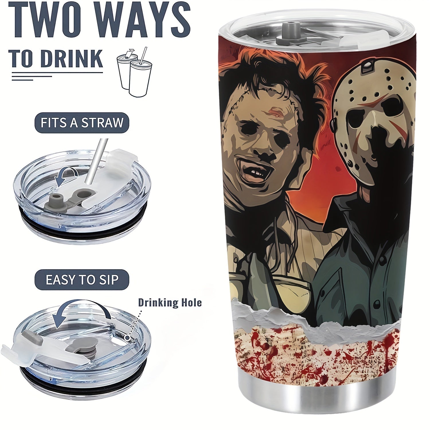 20oz Halloween Cup Stainless Steel Tumbler