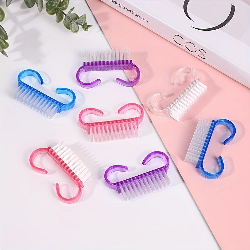 50 Pcs Handle Grip Nail Brush Fingernail Scrub Cleaning Brush