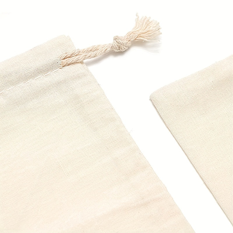10pcs Muslin Drawstring Bags Home Party Wedding Storage Supplies