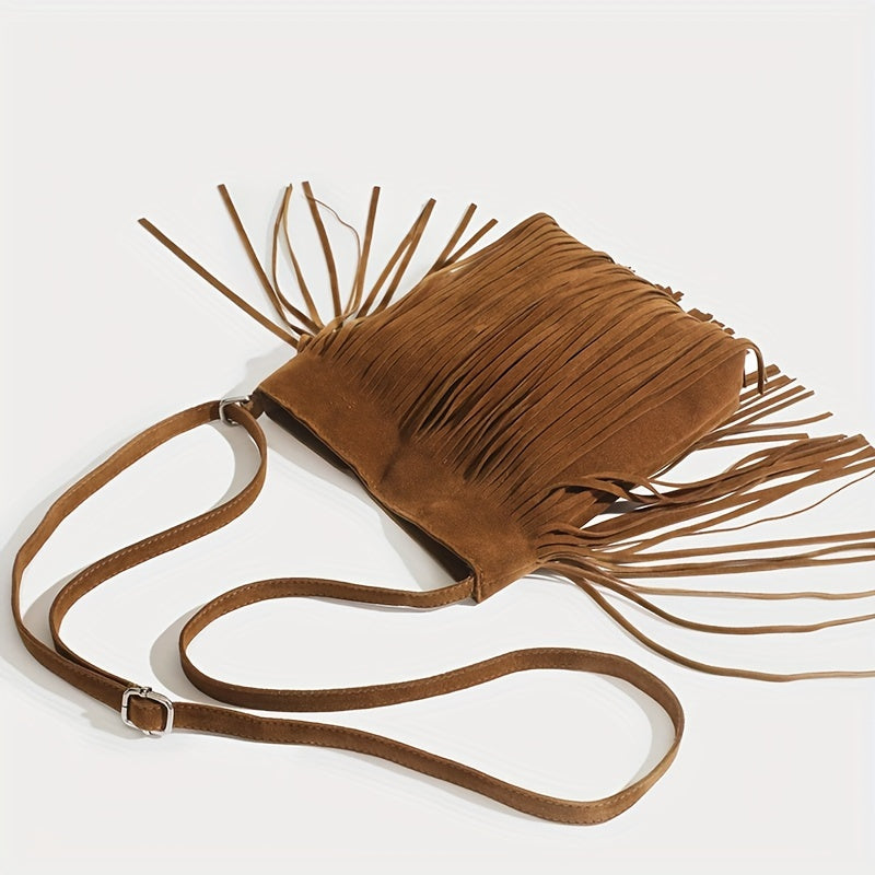 Vintage Tassel Fringe Crossbody Bag Ethnic Style Shoulder Bag