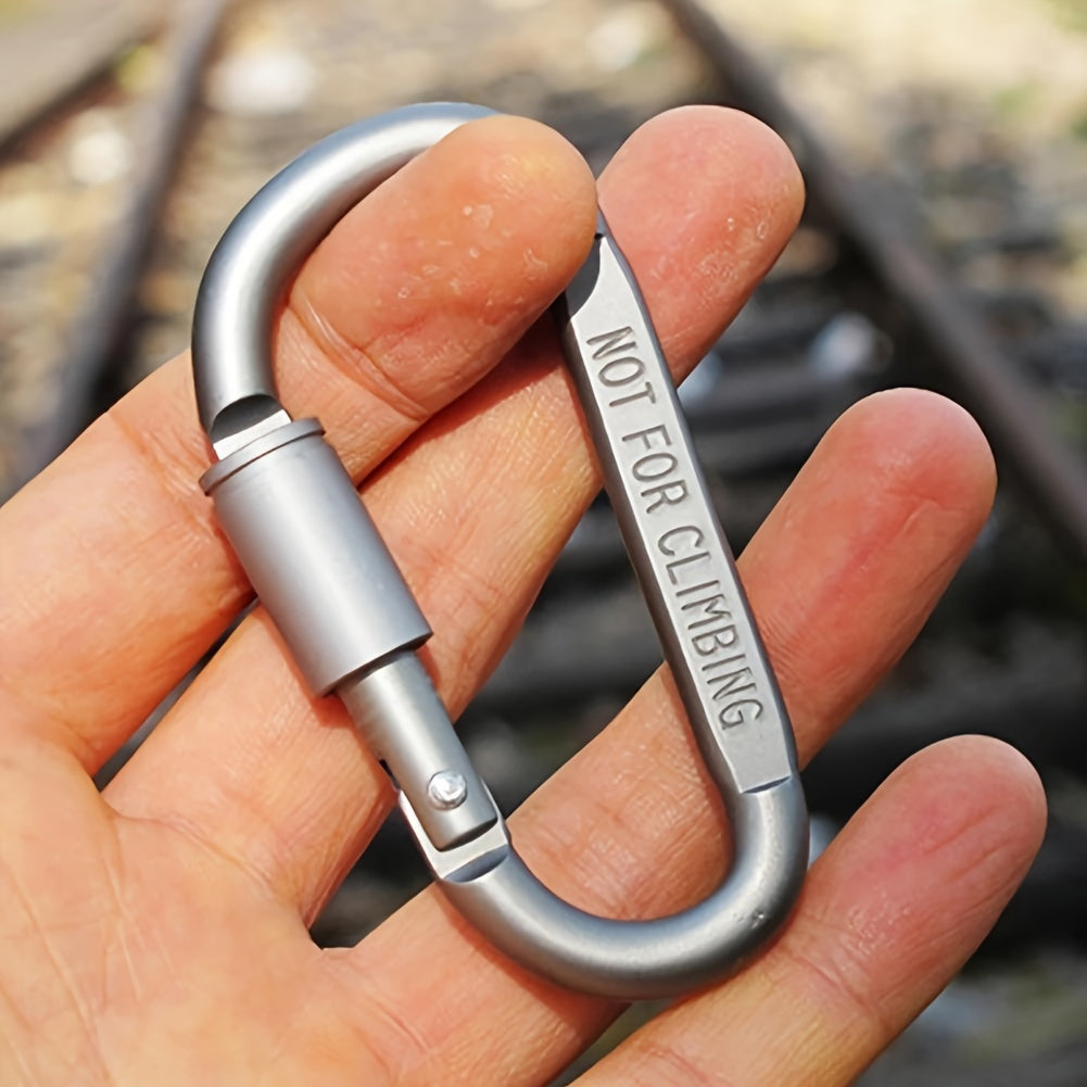 4pcs Aluminum D-ring Lock Buckle Backpack Water Cup Key Chain