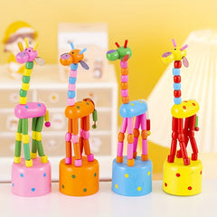 Kids Dancing Stand Giraffe Wooden Toy