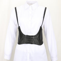 Women Wide Elastic Waist Belt Corset Suspender Harness