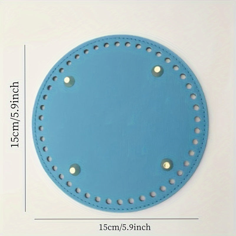 PU Leather Handbag Bottom With Holes Rivet for DIY Bags