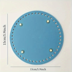 PU Leather Handbag Bottom With Holes Rivet for DIY Bags