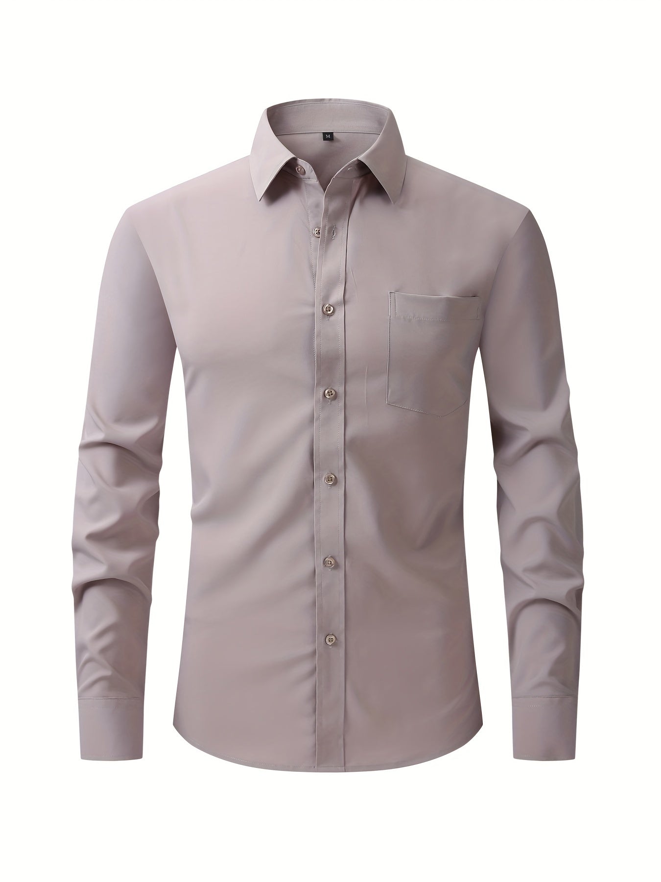 Men's Classic Button Up Shirt for Spring/Fall Business Occasion