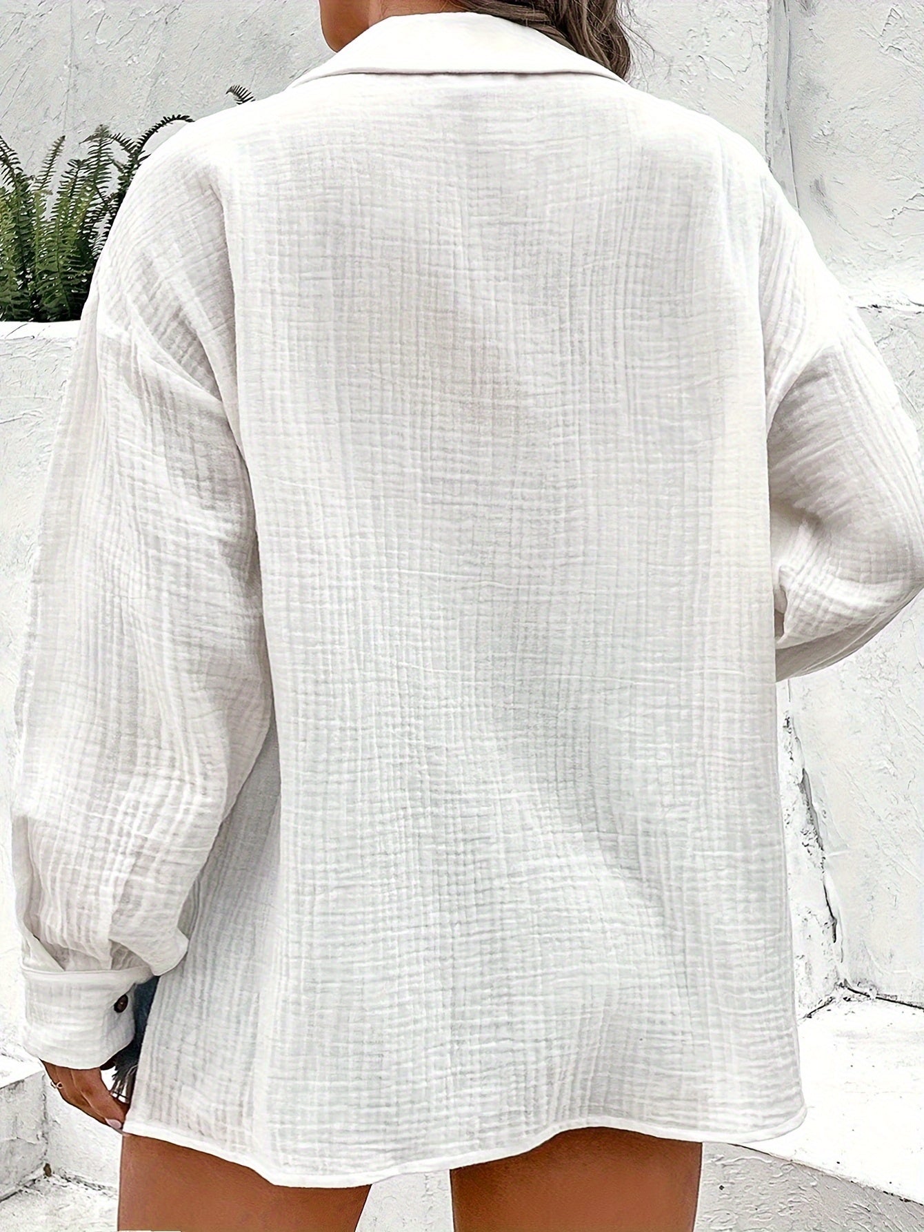  Button Up Long Sleeve Blouse