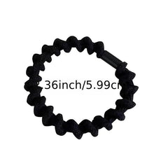 10 Pcs Female Wave Hair Tie Ponytail Holder Rubber Bands