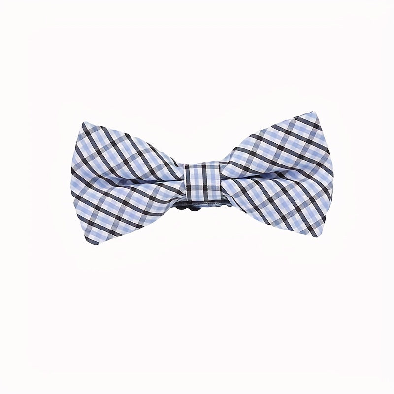 Kids Checkered Striped Bow Tie - Handsome Boys Bow Tie