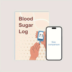 Blood Sugar Logbook Glucose Tracker A5 Size