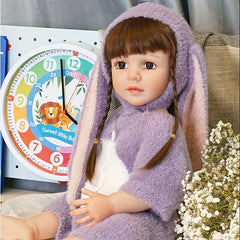Silicone Realistic Baby Doll Girl Toy DIY Dressing Hair Styling