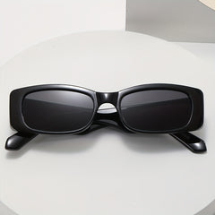 Rectangle Frame Sunglasses for Women Men Y2K Hiphop Solid Glasses