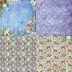 24pcs Christmas Festive DIY Photo Album Wrapping Paper Clips Book Stickers