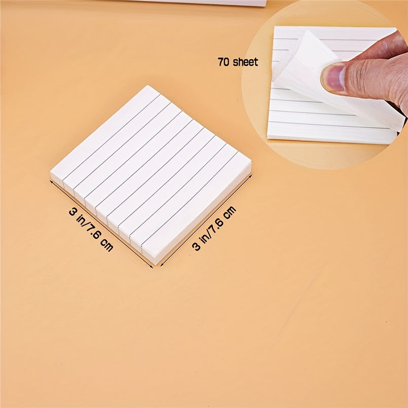 10 Pastel Lined Sticky Note Pads for Home Office School