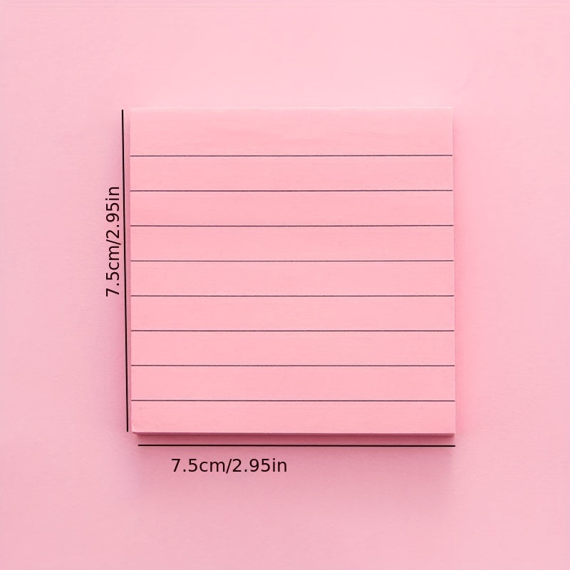 80 Student Grid Cartoon Sticky Notes, Self-adhesive, Horizontal Line Notepad