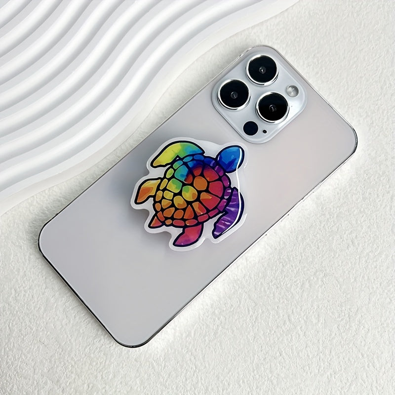 Peace Rainbow Turtle Grip Mobile Phone Holder