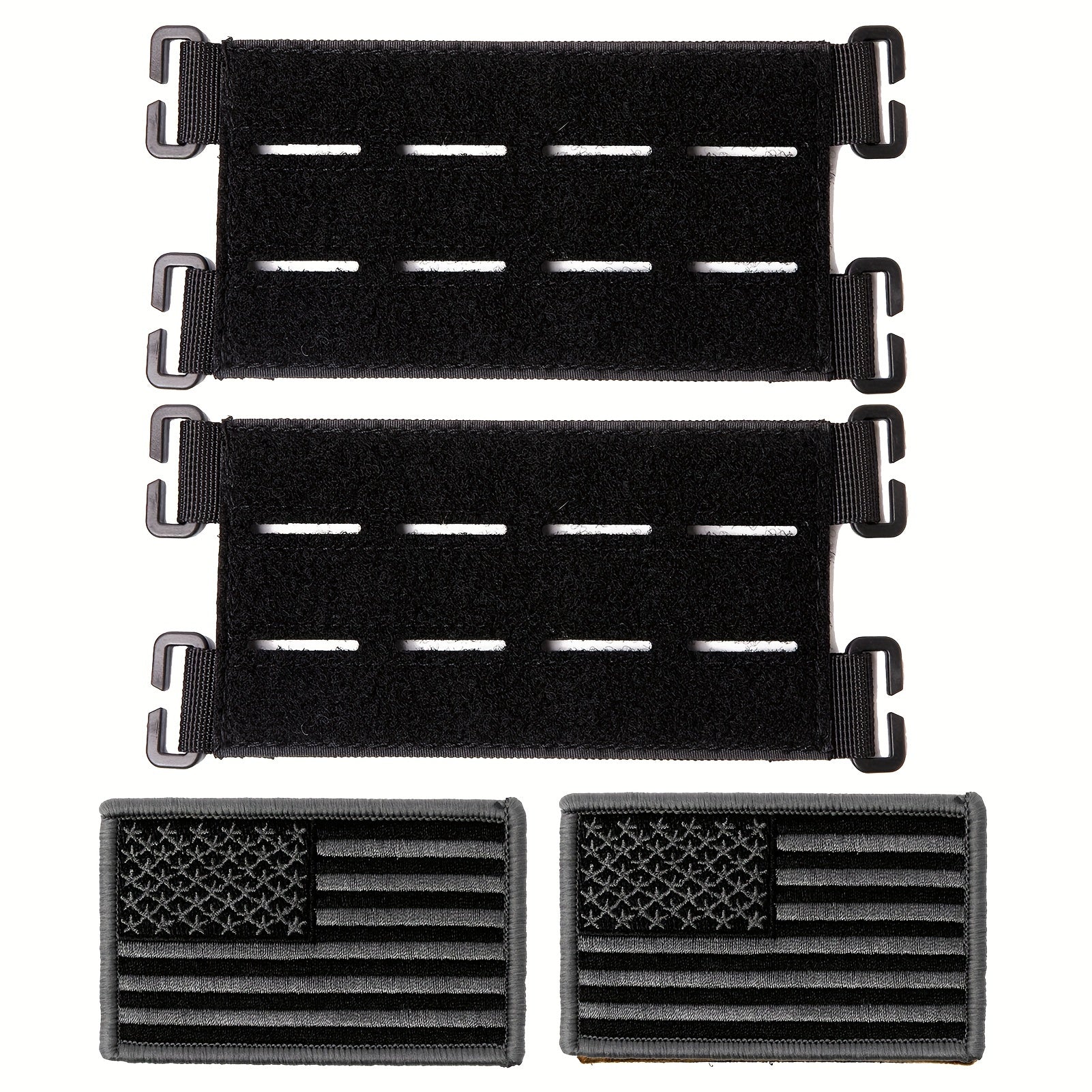 2pcs 15 24 Cm Tactical Nylon Molle Patch With US Flag Sticker