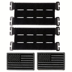 2pcs 15 24 Cm Tactical Nylon Molle Patch With US Flag Sticker