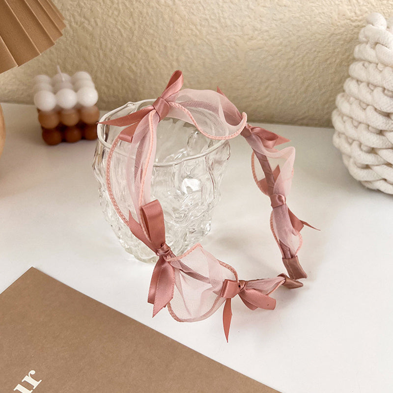 Bowknot Lace Hair Hoop Headband Thin Edge Hair Accessories