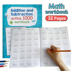 32 Pages Addition/Subtraction Within 1000 Math Workbook