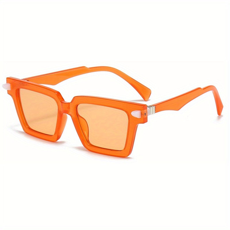 Y2K Square Sunglasses Large Jelly Block UV400 Sun Shades Glasses