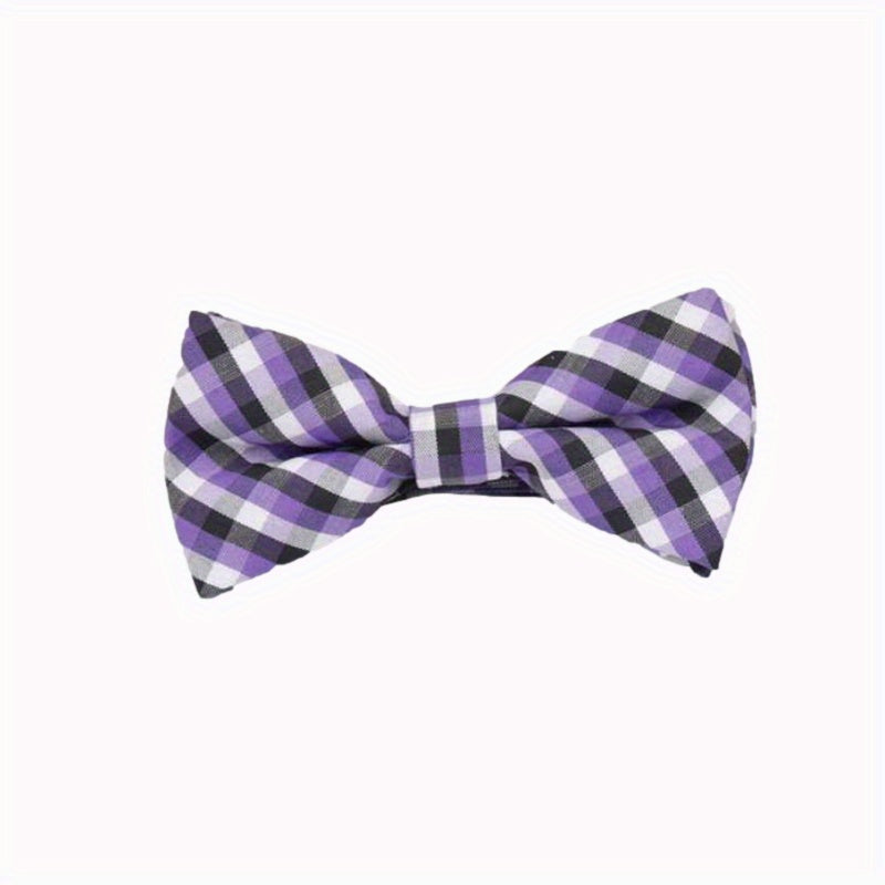 Kids Checkered Striped Bow Tie - Handsome Boys Bow Tie