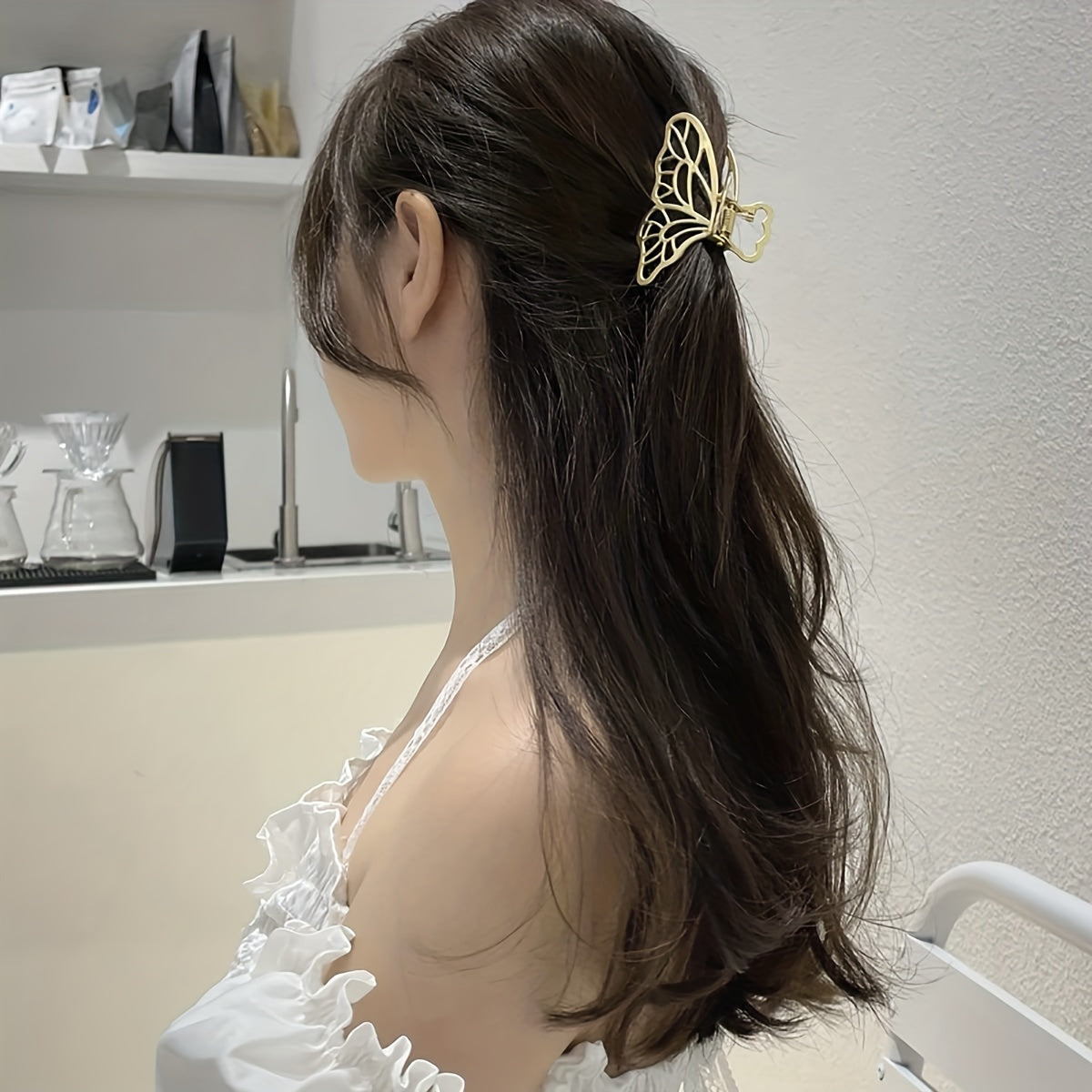 3pcs Butterfly Hair Claw Hollow Out Hair Clip Banana Clip Hair Styling Accessory