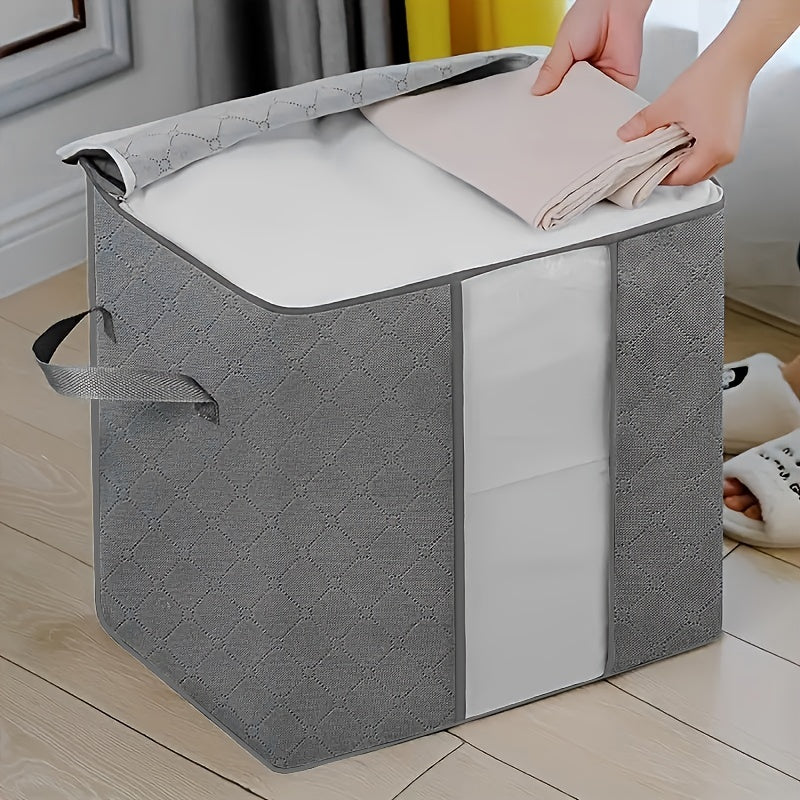 CCidea 60L Clothing Storage Bag Transparent Windows Strong Zippers
