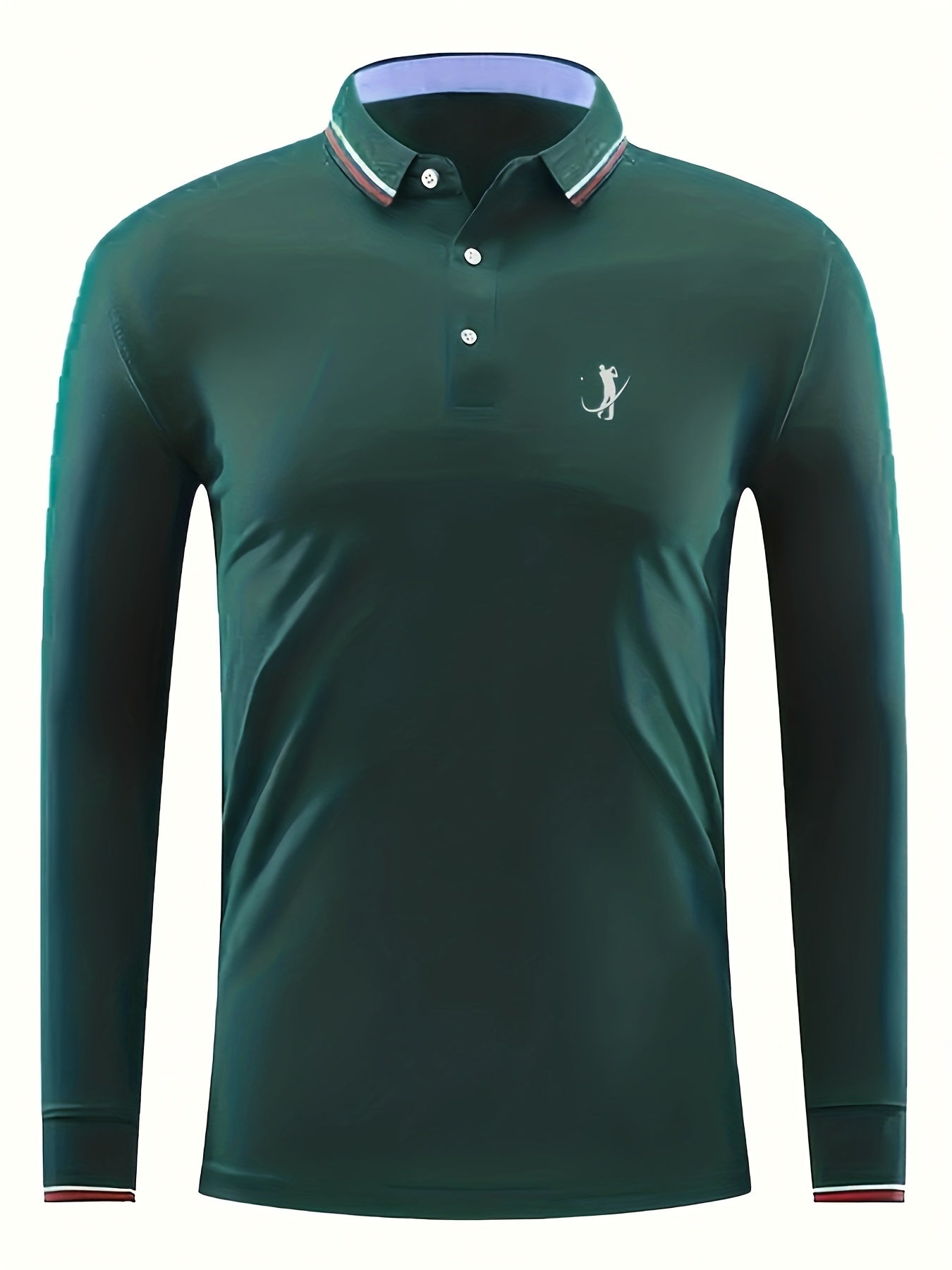 Men's Golf Print Shirt Casual Stretch Breathable Button Up Long Sleeve Shirt