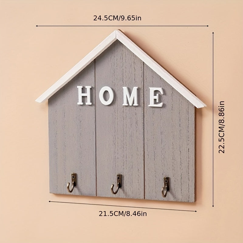Solid Wooden Hook One Row Creative Entryway Hanging Clothes Hook