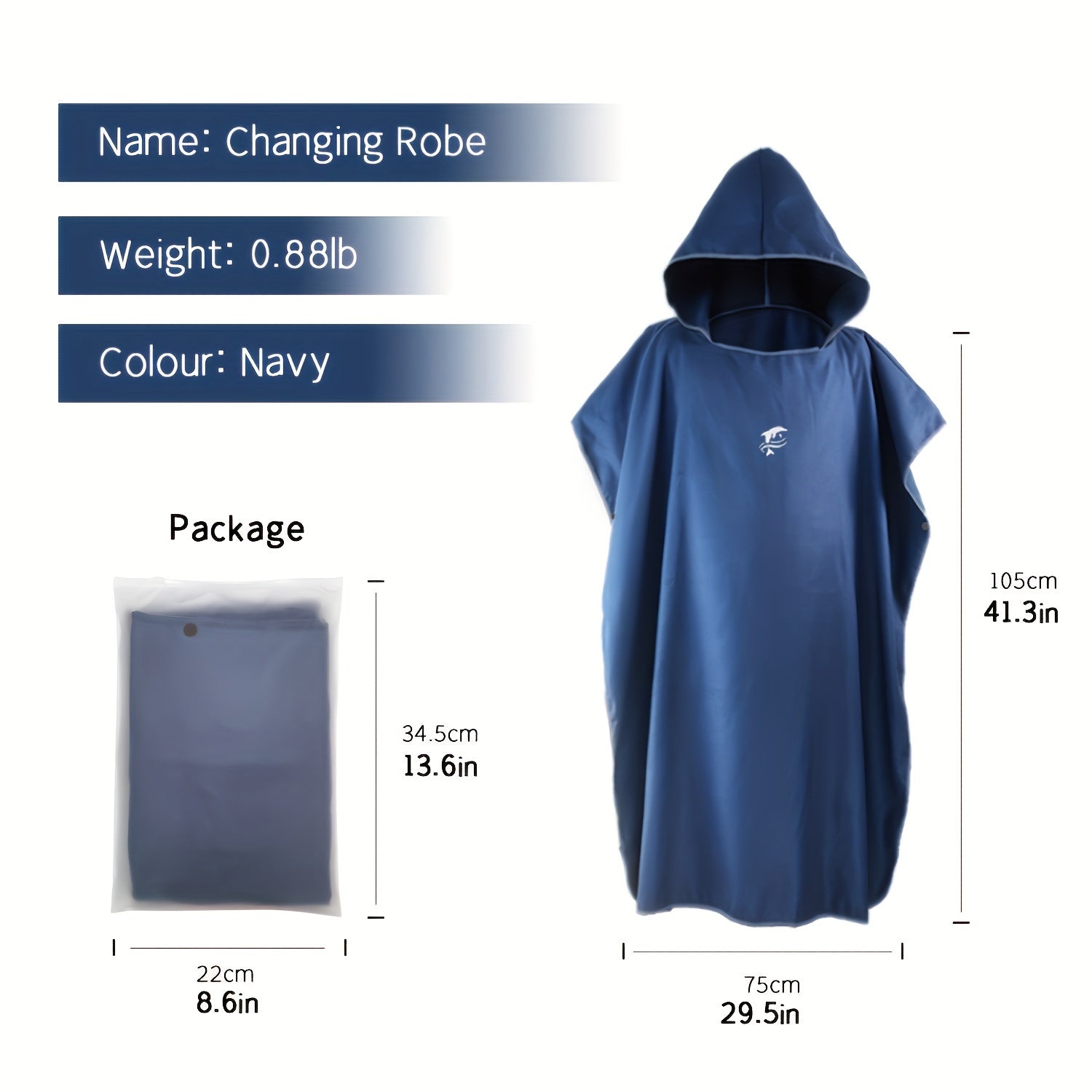 Mutao Unisex Surf Poncho Robe Towel Microfiber Bathrobe Ponchos for Surfing