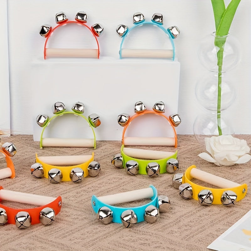 Wooden Half Round Hand Ringing Bell Children's Music Instrument Toy
