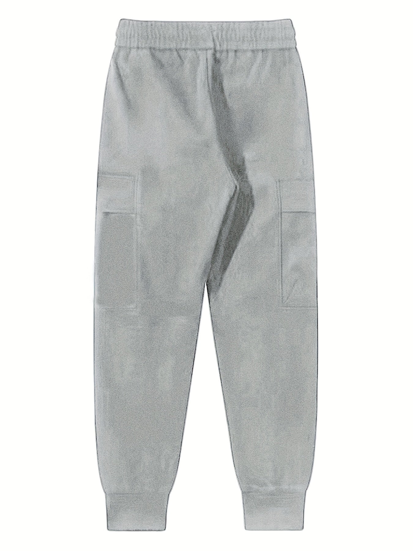 Heart Print Men's Cargo Pants Relax Fit Flap Pockets Loose Jogger