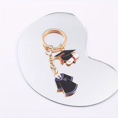 Graduation Dress & Cap Keychain Key Ring Purse Bag Backpack Car Key Charm