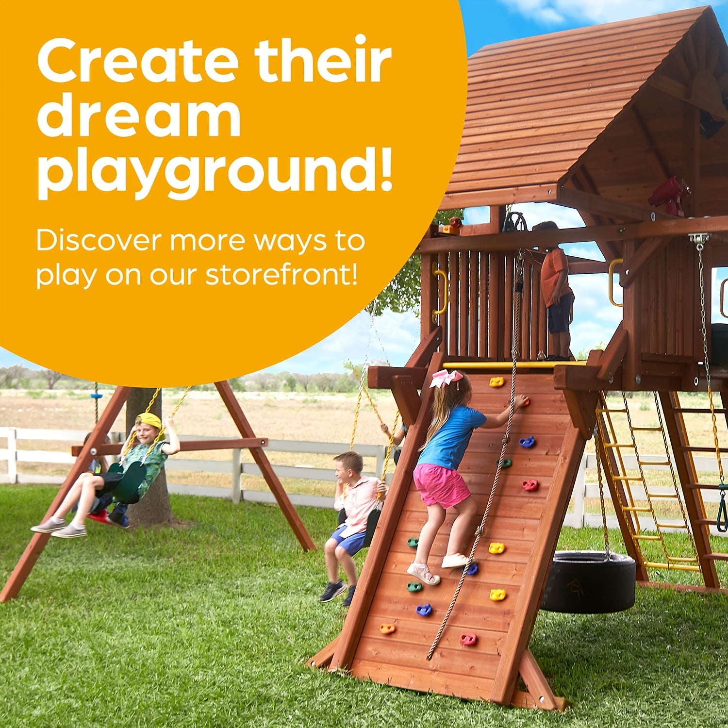 Outdoor Swing Seat Replacement Pack - Swingset Replacement with Chains & Hooks