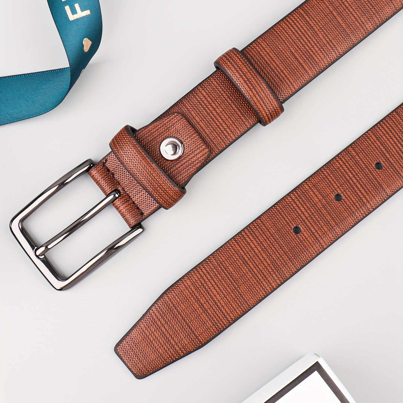 Men's Leather Belt Pin Buckle Decorative Belt