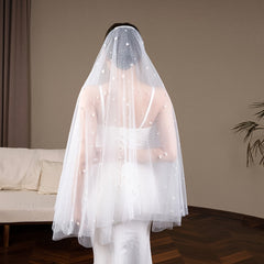Vintage Bridal Veil Wedding Hair Accessory Classic Ceremony Veil for Brides