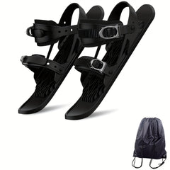 Mini Short Ski Skates For Snow Adjustable Winter Ski Shoes
