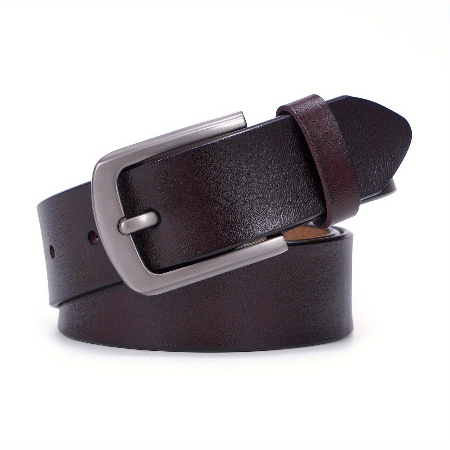  Leather Belt Pin Buckle Solid Casual Waist Belt