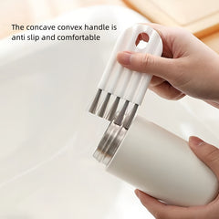 2pcs Cup Lid & Keyboard Cleaning Brush Multifunctional Gap Dust Removal