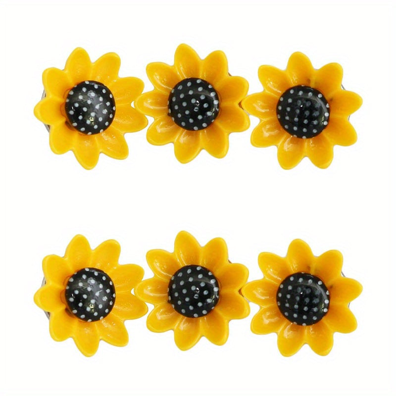 40pcs Sunflower Push Pins for Cork Board Photo Wall & Office Decor